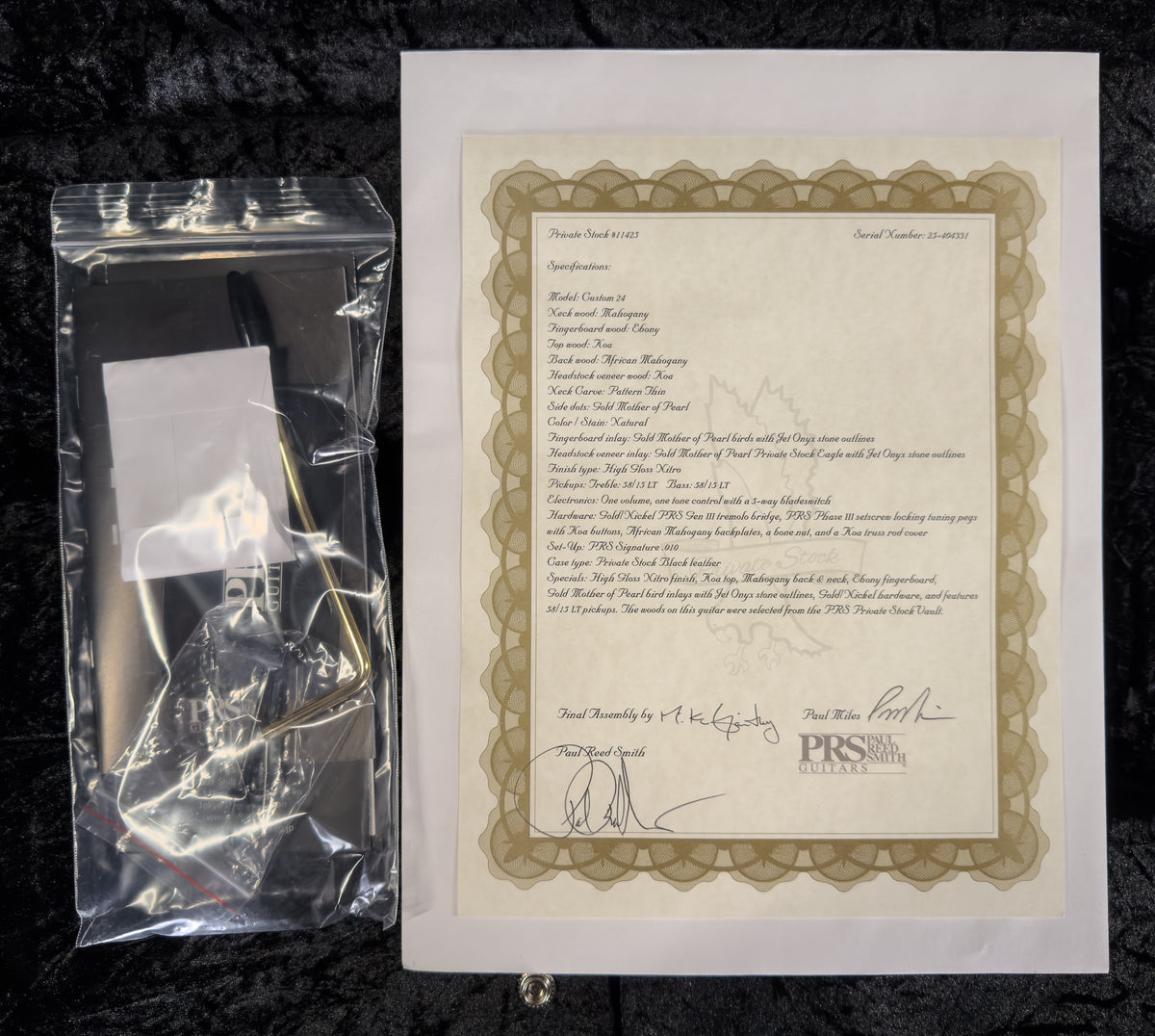 PRS Private Stock 11425 Custom 24 Figured Koa Natural (331)