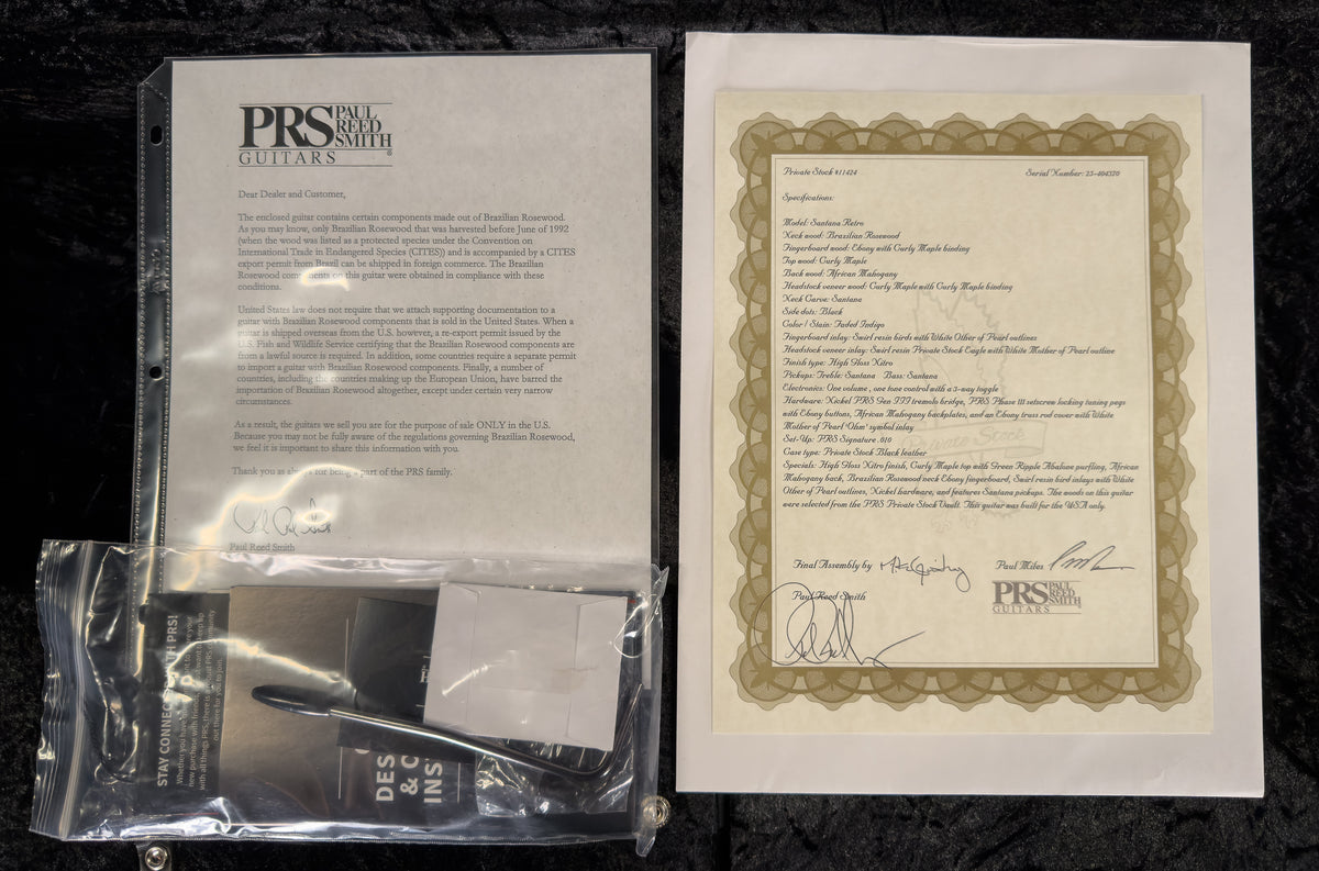 PRS Private Stock 11424 Santana Retro Faded Indigo (370)