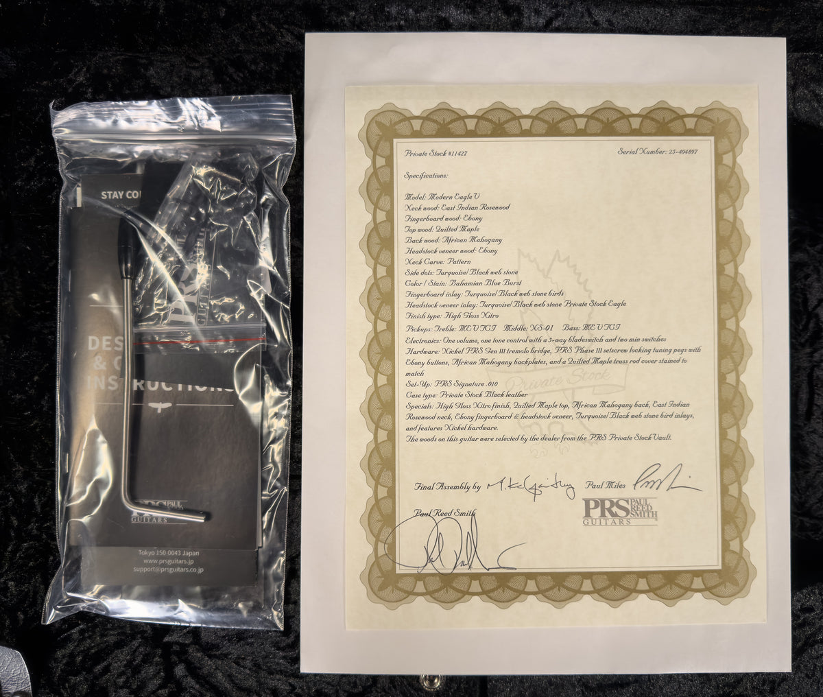 PRS Private Stock 11427 Modern Eagle V Bahamian Blue Burst (897)