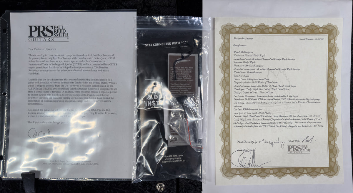 PRS Private Stock 11731 McCarty 594 Livingston Lemon Drop (900)