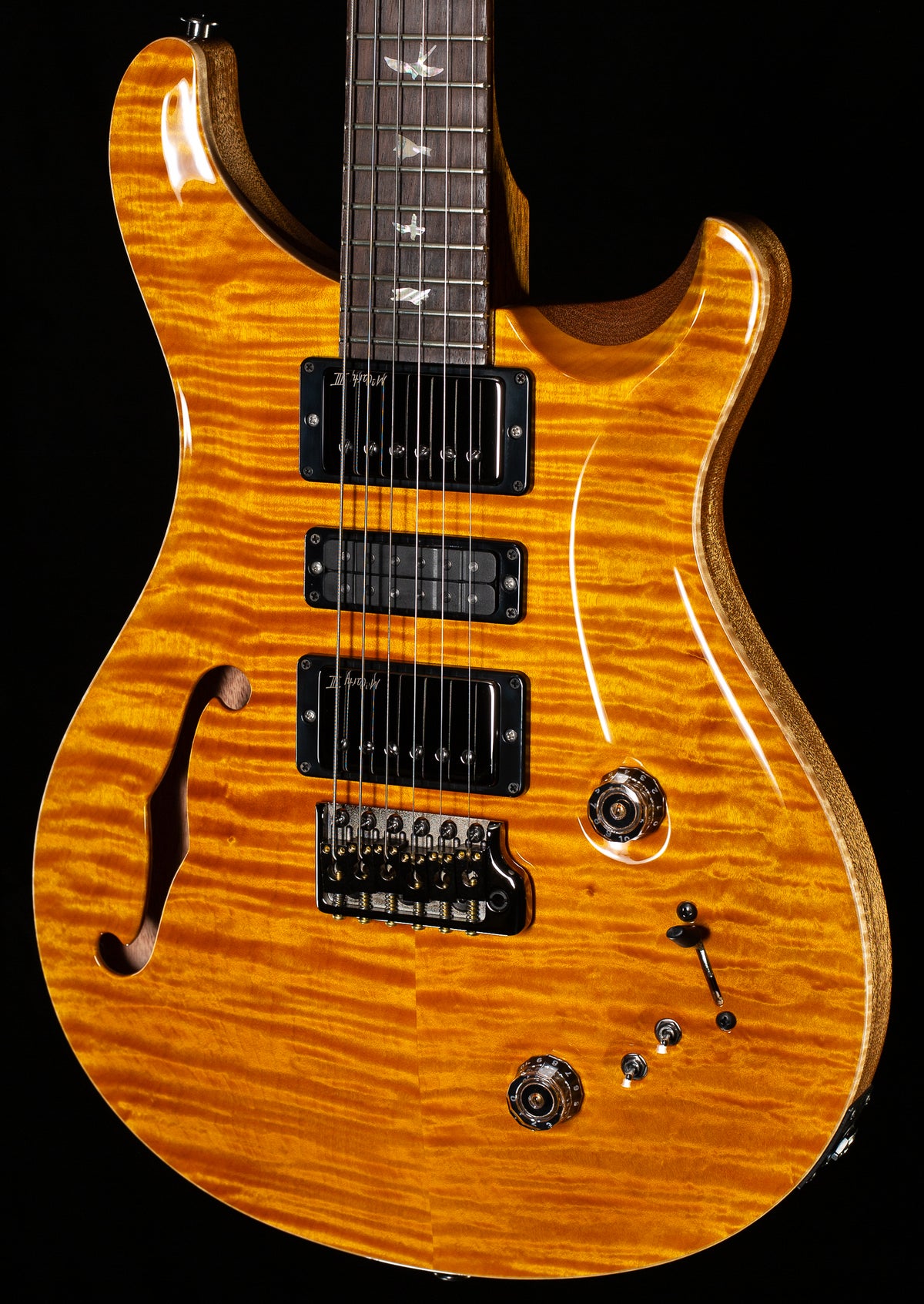 PRS Wood Library Willcutt Exclusive Special Semi-Hollow Santana Yellow 10 Top (925)