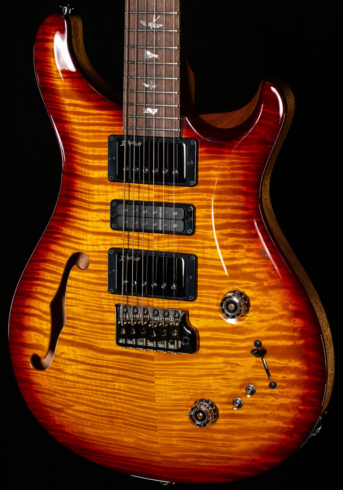 PRS Wood Library Willcutt Exclusive Special Semi-Hollow McCarty Tobacco Sunburst 10 Top (927)