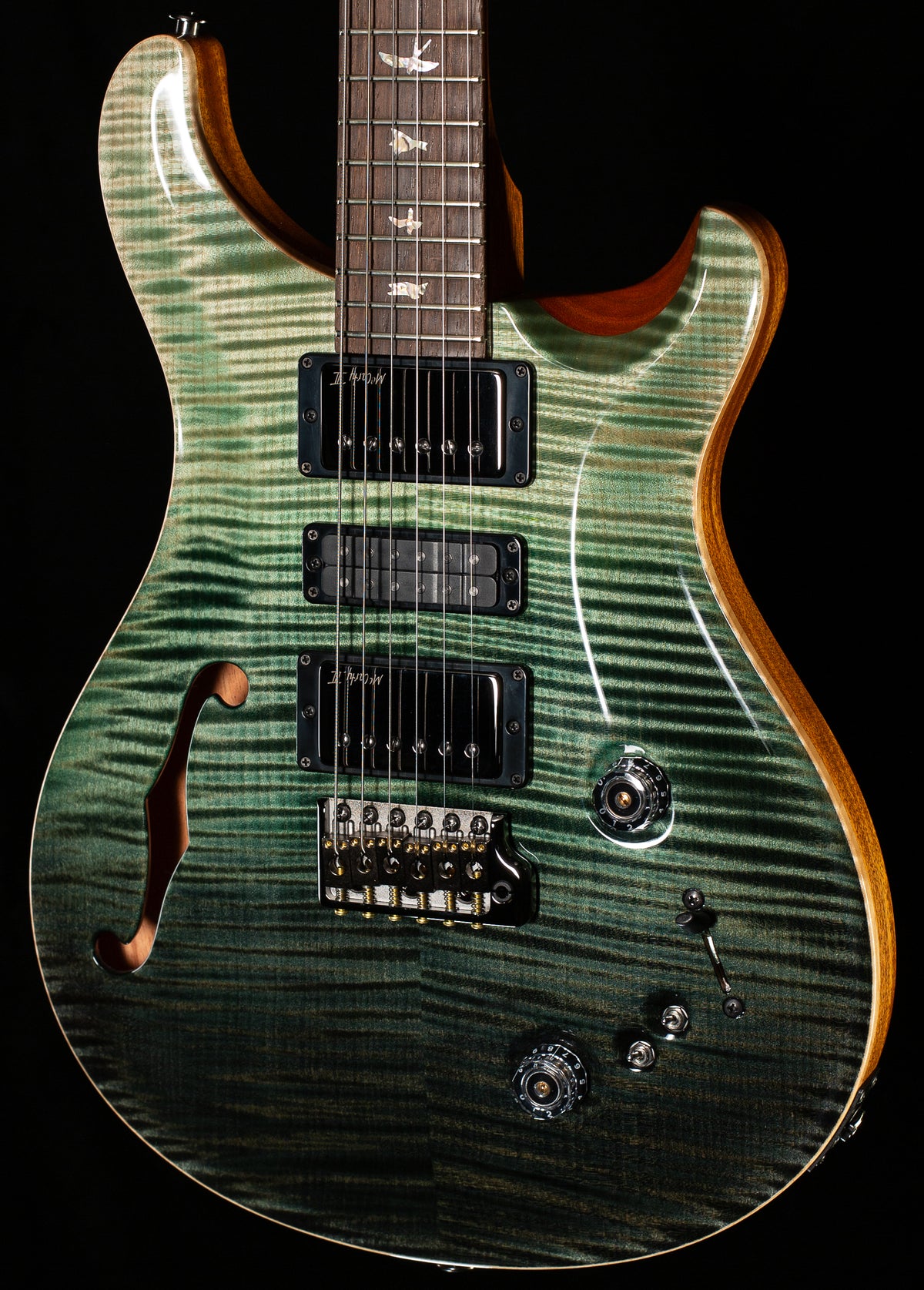PRS Wood Library Willcutt Exclusive Special Semi-Hollow Trampas Green Fade 10 Top (928)