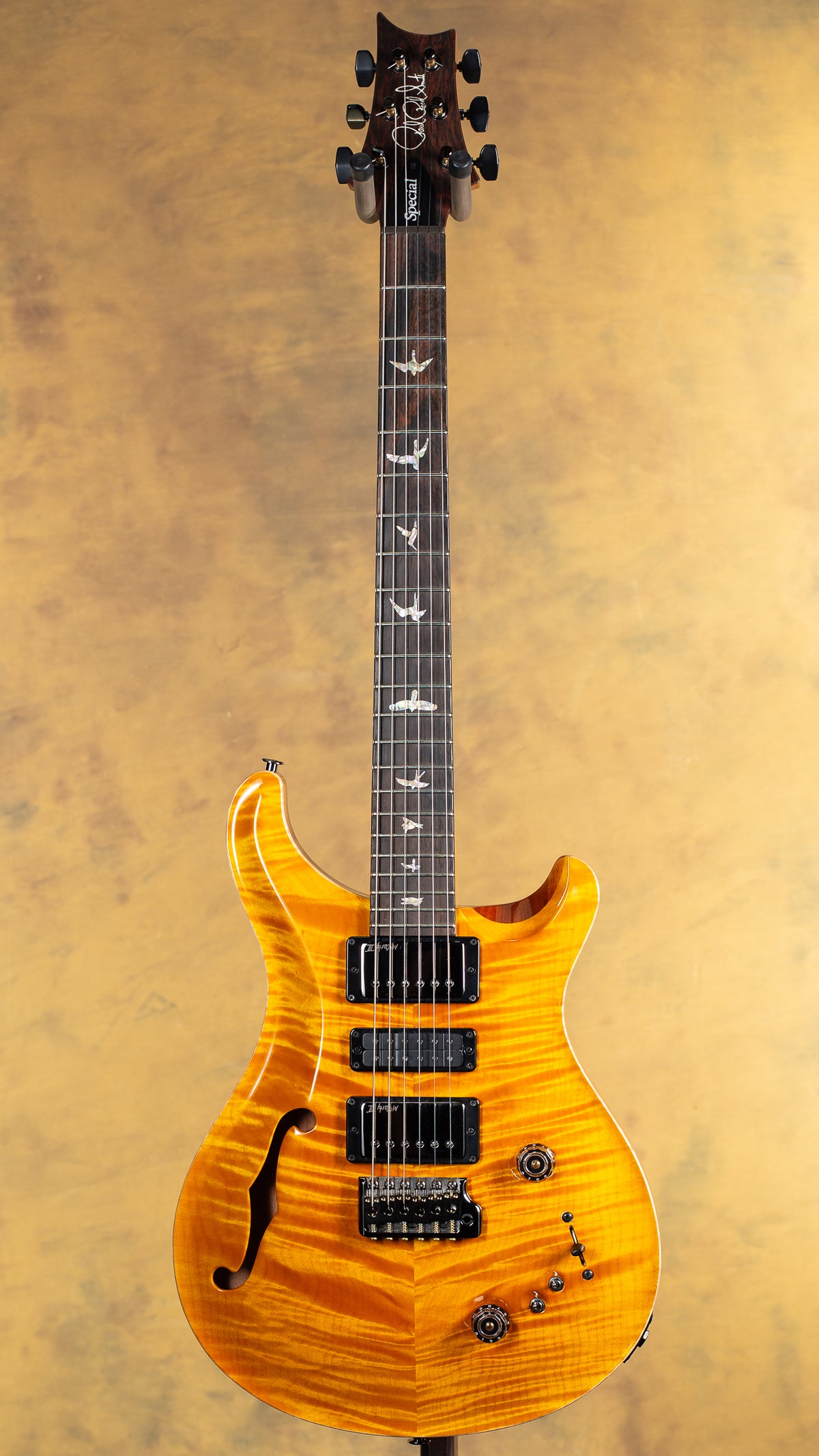 2025 PRS Wood Library Willcutt Exclusive Special Semi-Hollow Santana Yellow 10 Top