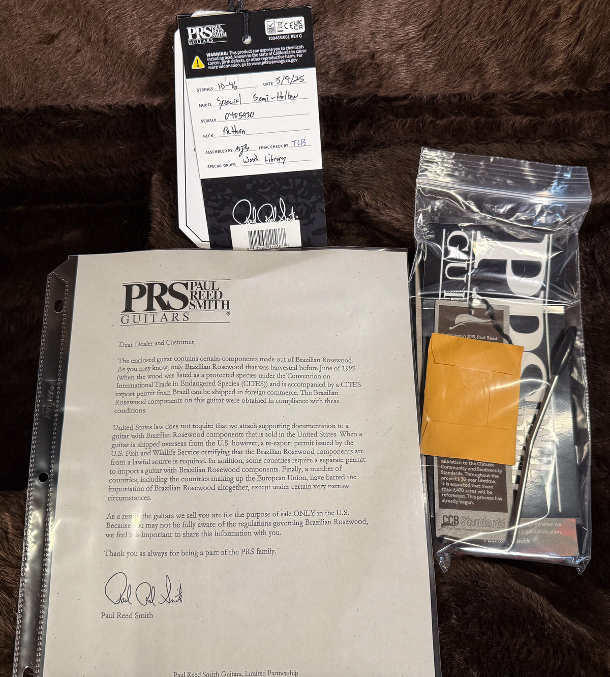 PRS Wood Library Willcutt Exclusive Special Semi-Hollow 10 Top McCarty Tobacco Sunburst (930)