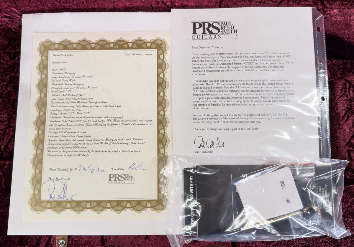 PRS Private Stock 11728 DGT Desert Sands Smokeburst (463)
