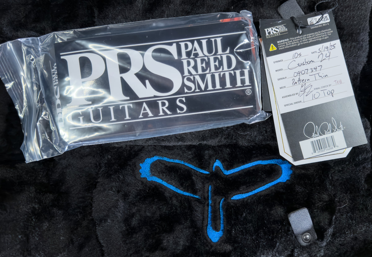 PRS Custom 24 Black Gold Wraparound Burst 10 Top (347)