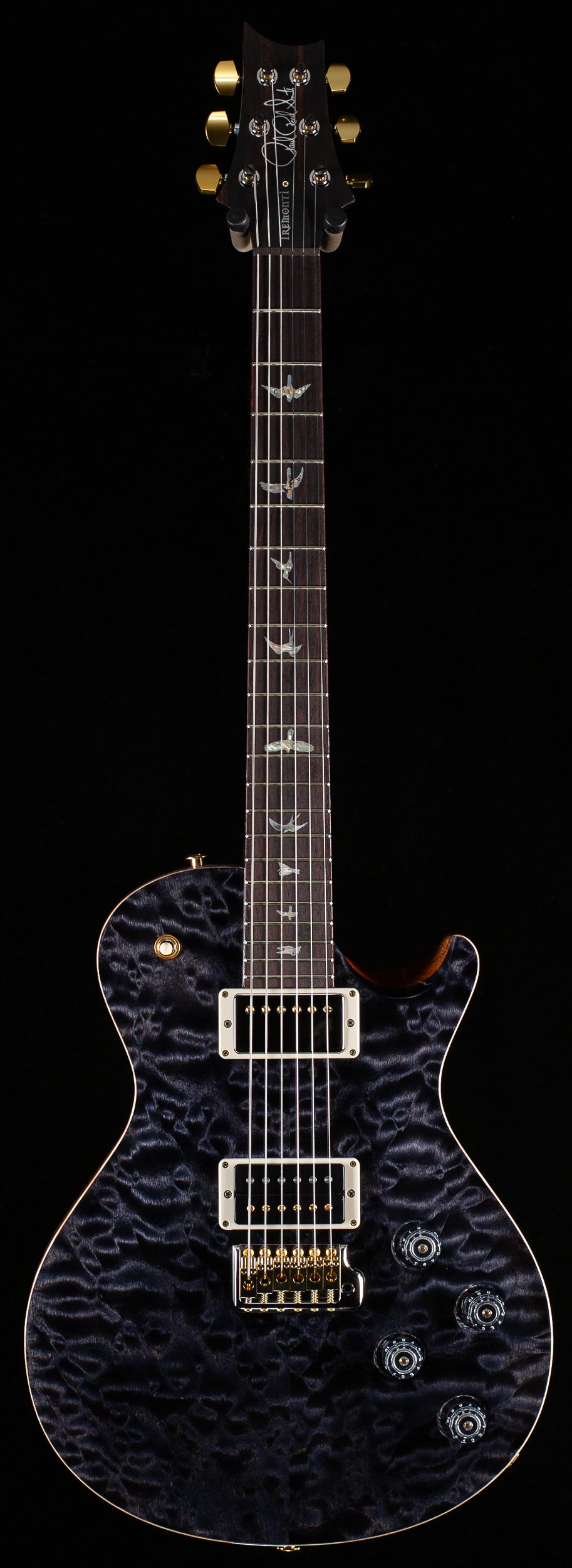 PRS Wood Library Willcutt Exclusive Tremonti Quilt 10 Top Grey Black (584)