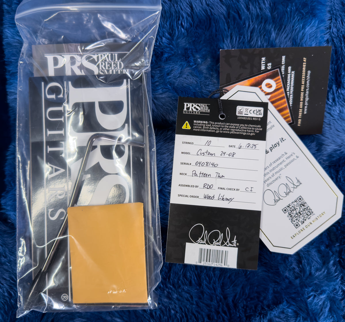 PRS Wood Library Willcutt Exclusive Satin Custom 24-08 Violet 10 Top (140)