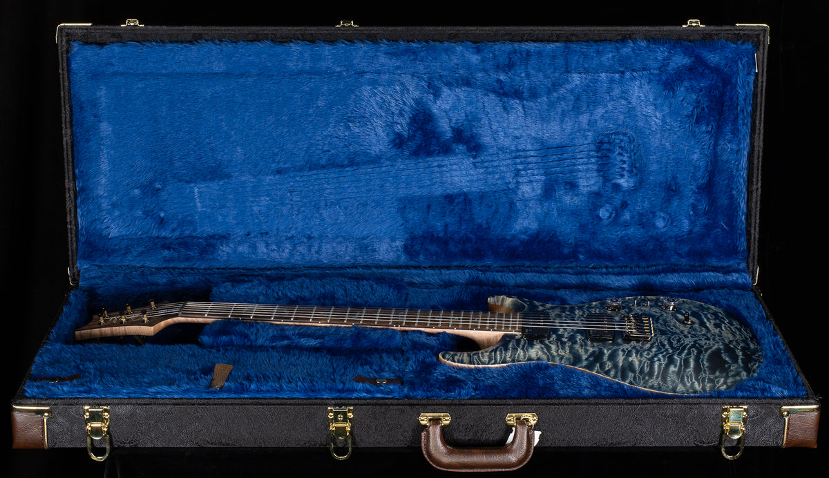 PRS Wood Library Willcutt Exclusive Satin Custom 24-08 Faded Whale Blue Natural Back 10 Top (143)