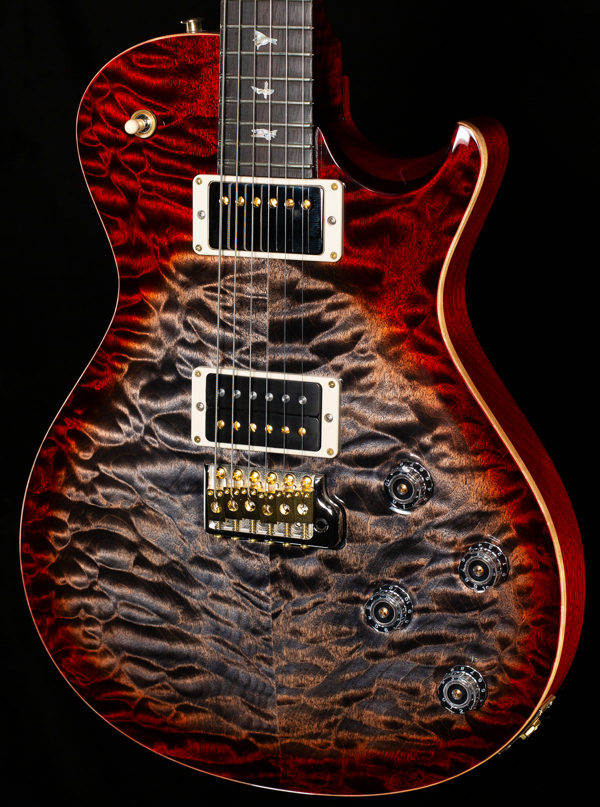 PRS Wood Library Willcutt Exclusive Tremonti Quilt 10 Top Charcoal Cherry Burst (403)
