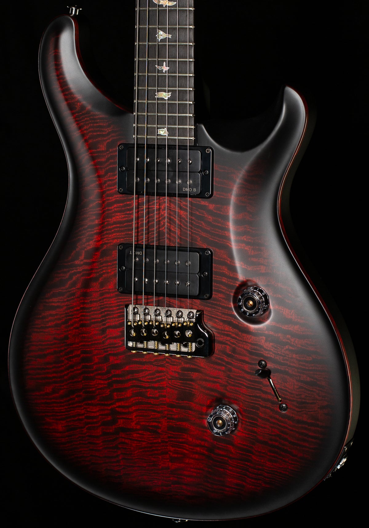 PRS 40th Anniversary Custom 24 Satin Figured Mango Top Fire Smokeburst (149)