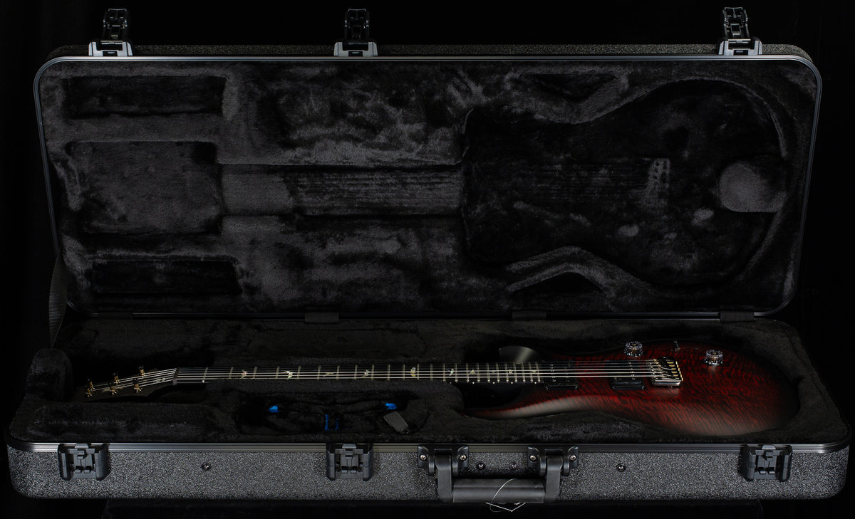 PRS 40th Anniversary Custom 24 Satin Figured Mango Top Fire Smokeburst (149)