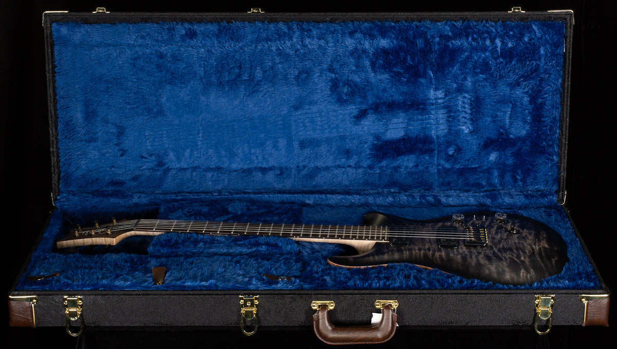 PRS Wood Library Willcutt Exclusive Satin Custom 24-08 Charcoal Burst 10 Top (211)