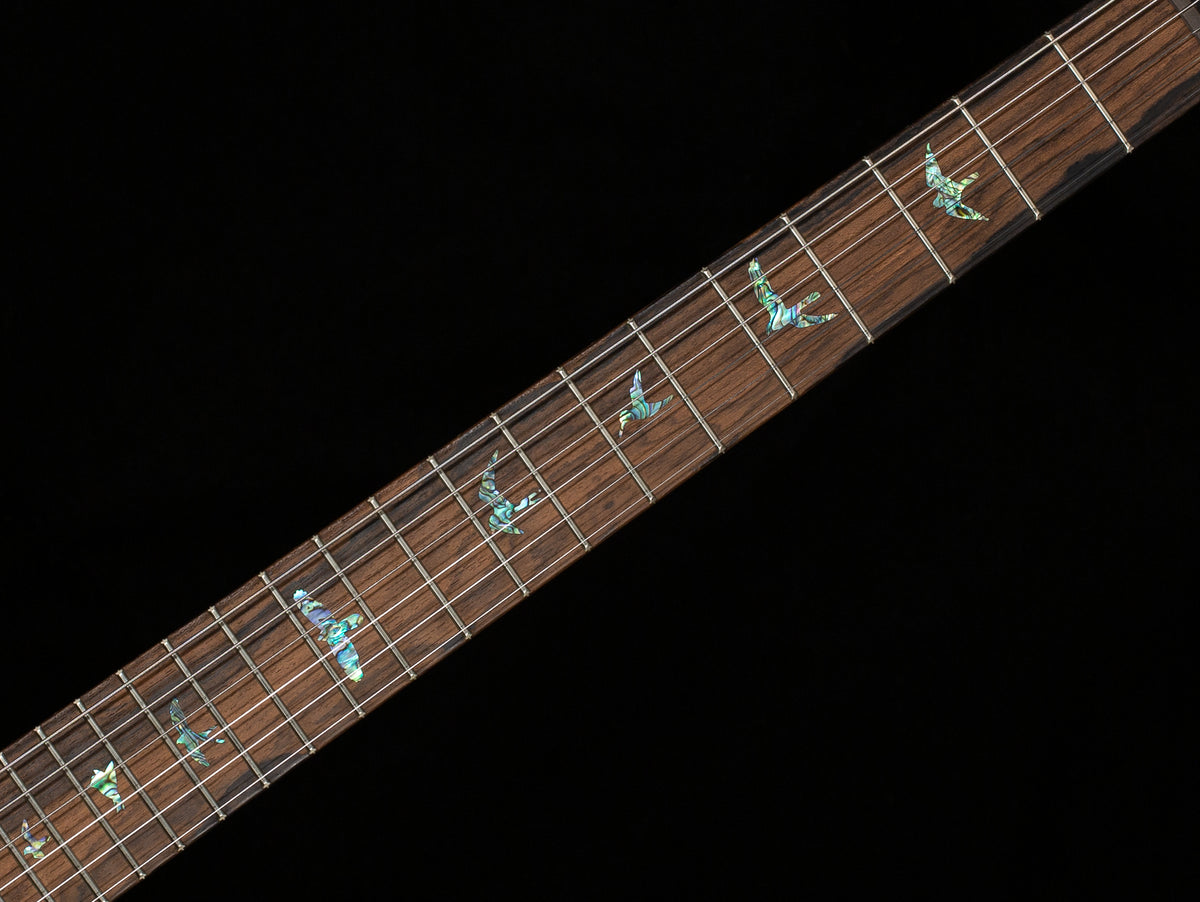 PRS Wood Library Willcutt Exclusive Satin Custom 24-08 Cobalt Blue Natural Back 10 Top (876)