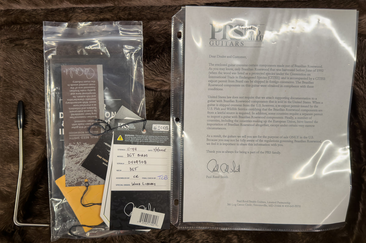 PRS Wood Library Willcutt Exclusive DGT Quilt Maple Carroll Blue 10 Top (908)