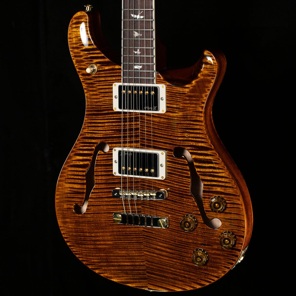 PRS McCarty 594 Hollowbody II Black Gold 10 Top (444)