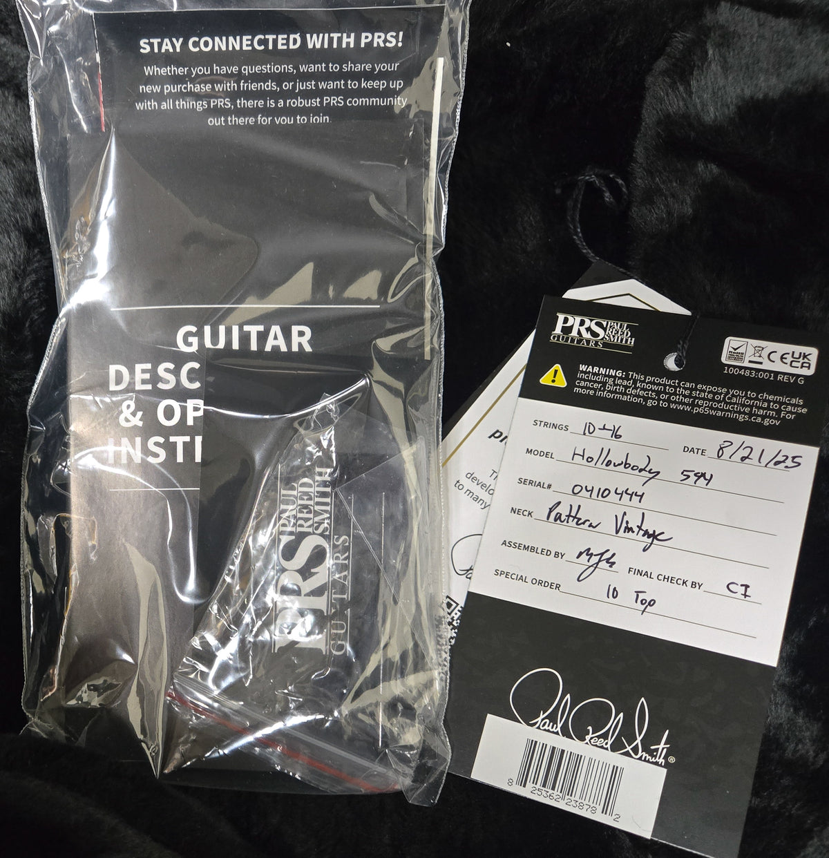 PRS McCarty 594 Hollowbody II Black Gold 10 Top (444)