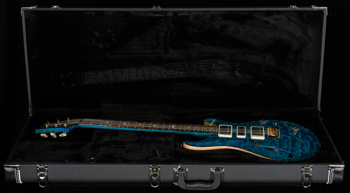 PRS Wood Library Willcutt Exclusive Special Semi-Hollow Quilt Maple Carroll Blue 10 Top (058)