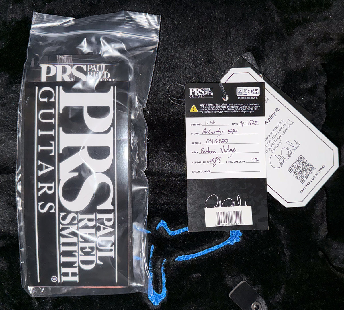 PRS McCarty 594 Custom Color River Blue Smoke Burst (825)