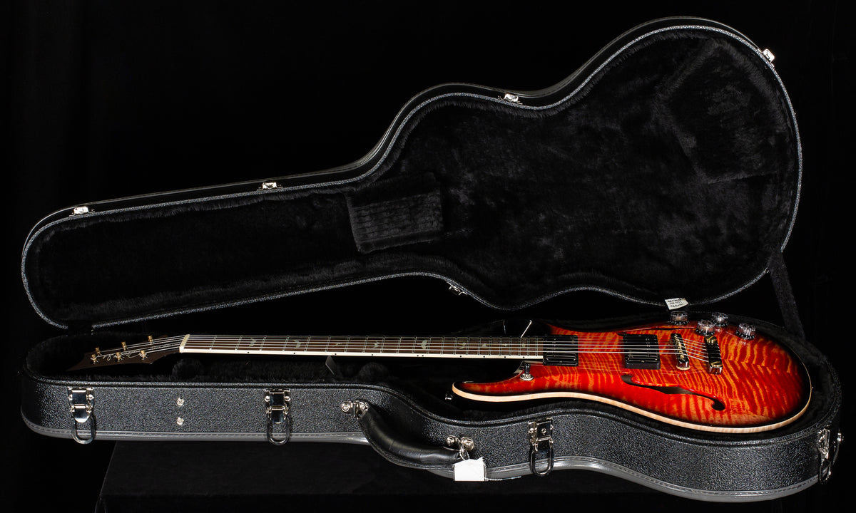 PRS Wood Library Willcutt Exclusive McCarty 594 Hollowbody II Blood Orange Smokeburst 10 Top (132)