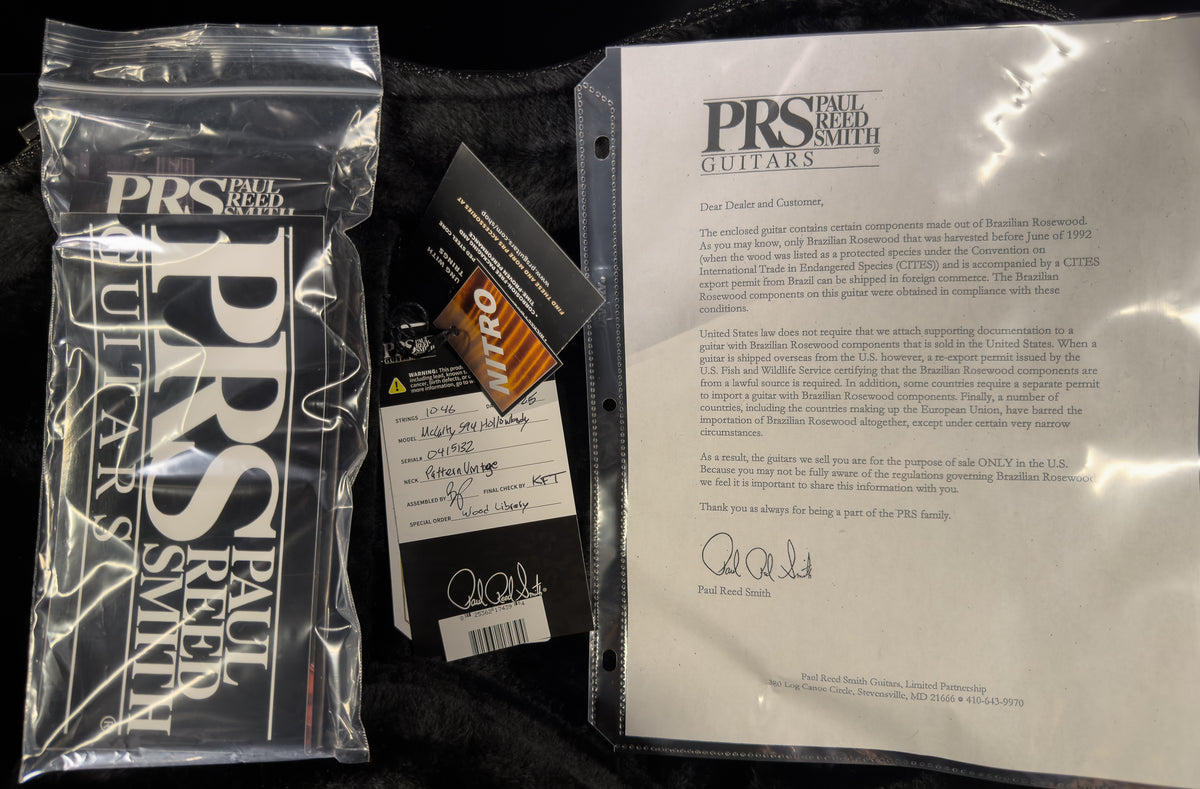 PRS Wood Library Willcutt Exclusive McCarty 594 Hollowbody II Blood Orange Smokeburst 10 Top (132)