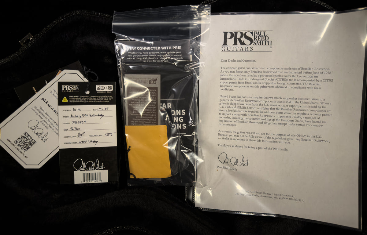 PRS Wood Library Willcutt Exclusive McCarty 594 Hollowbody II Whale Blue 10 Top (134)