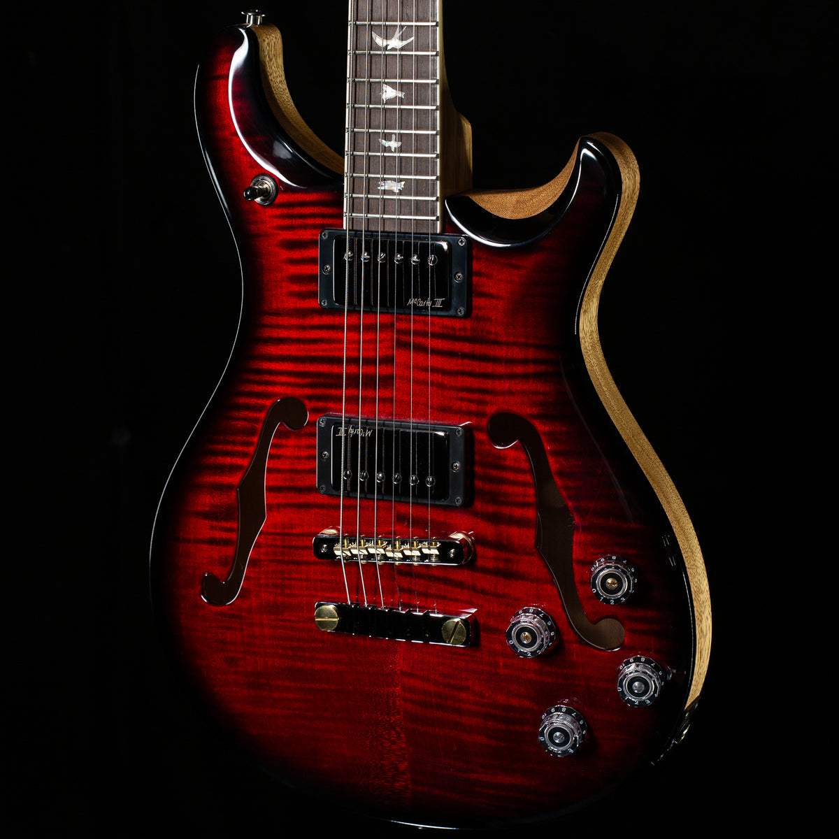 PRS Wood Library Willcutt Exclusive McCarty 594 Hollowbody II Fire Red Smokeburst 10 Top (135)