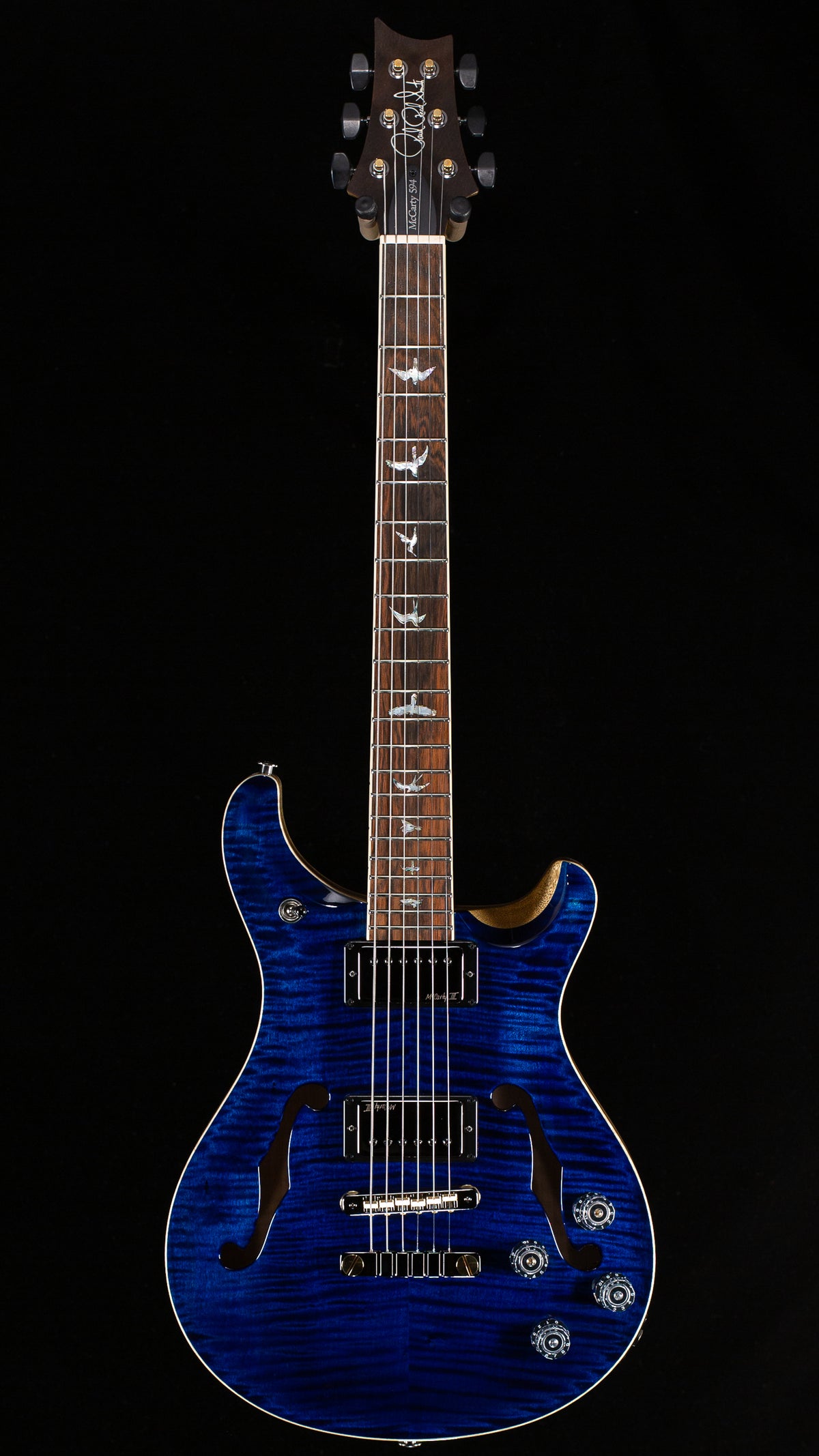 PRS Wood Library Willcutt Exclusive McCarty 594 Hollowbody II Whale Blue Natural Back 10 Top (139)