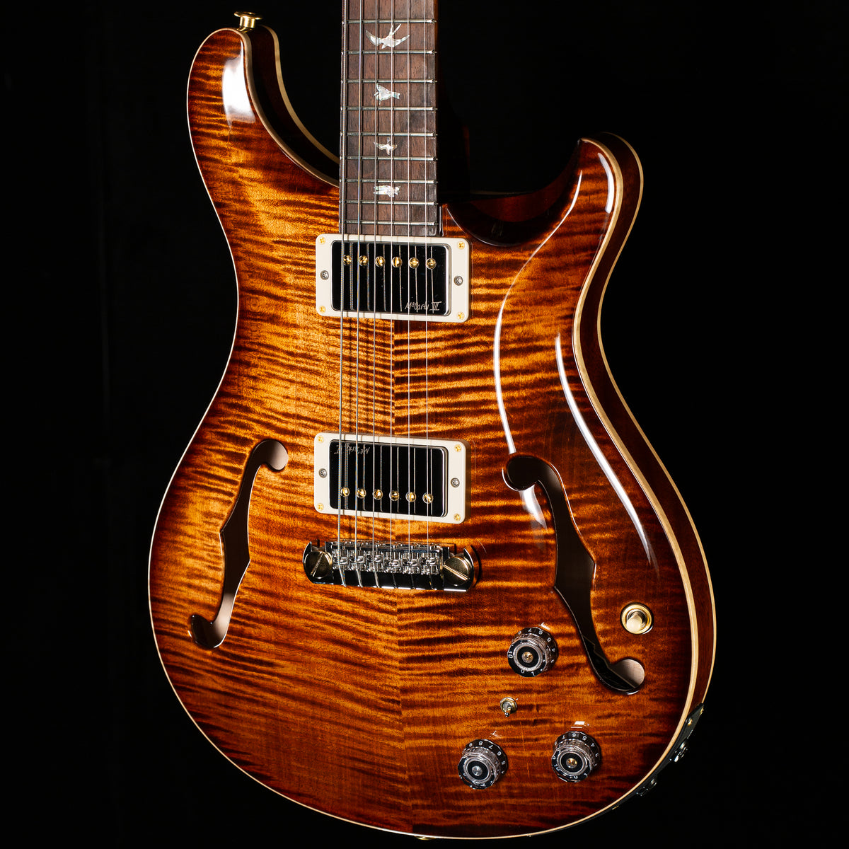 PRS Wood Library Willcutt Exclusive Hollowbody II Piezo Copperhead Burst Stained Neck 10 Top (085)