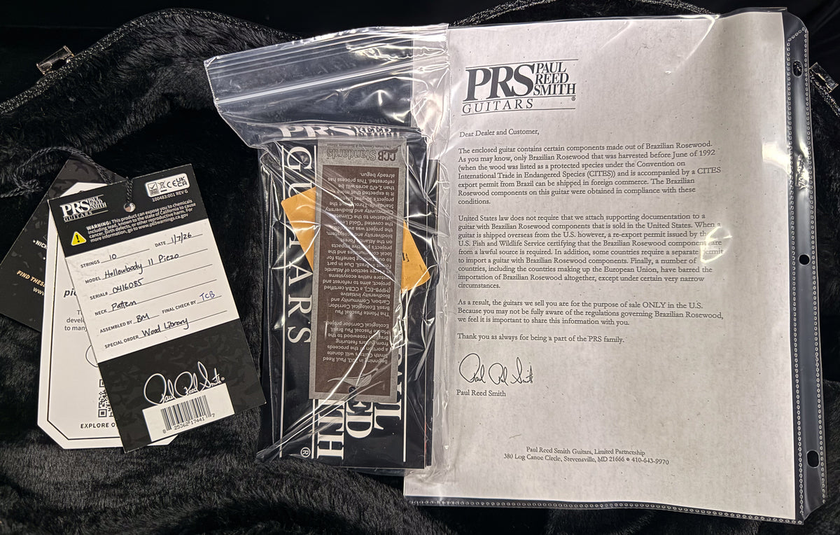 PRS Wood Library Willcutt Exclusive Hollowbody II Piezo Copperhead Burst Stained Neck 10 Top (085)