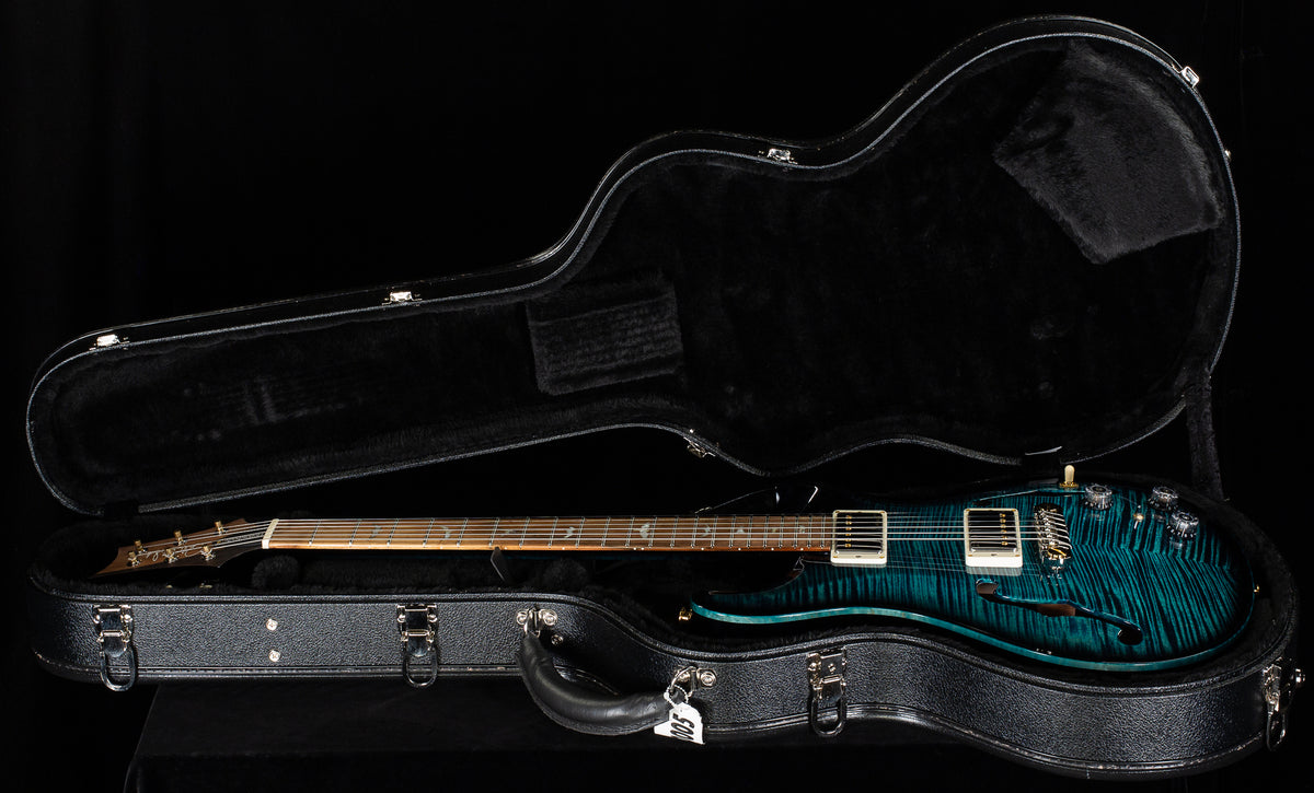 PRS Wood Library Willcutt Exclusive Hollowbody II Piezo Cobalt Smokeburst Stained Neck 10 Top Quilt (094)