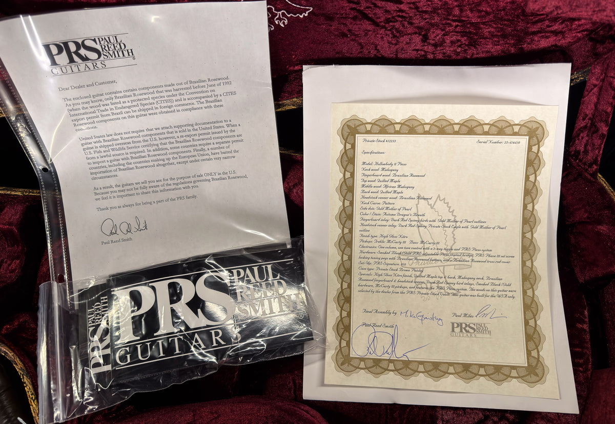 PRS Private Stock 12255 Hollowbody II Quilt Autumn Dragon's Breath (410)