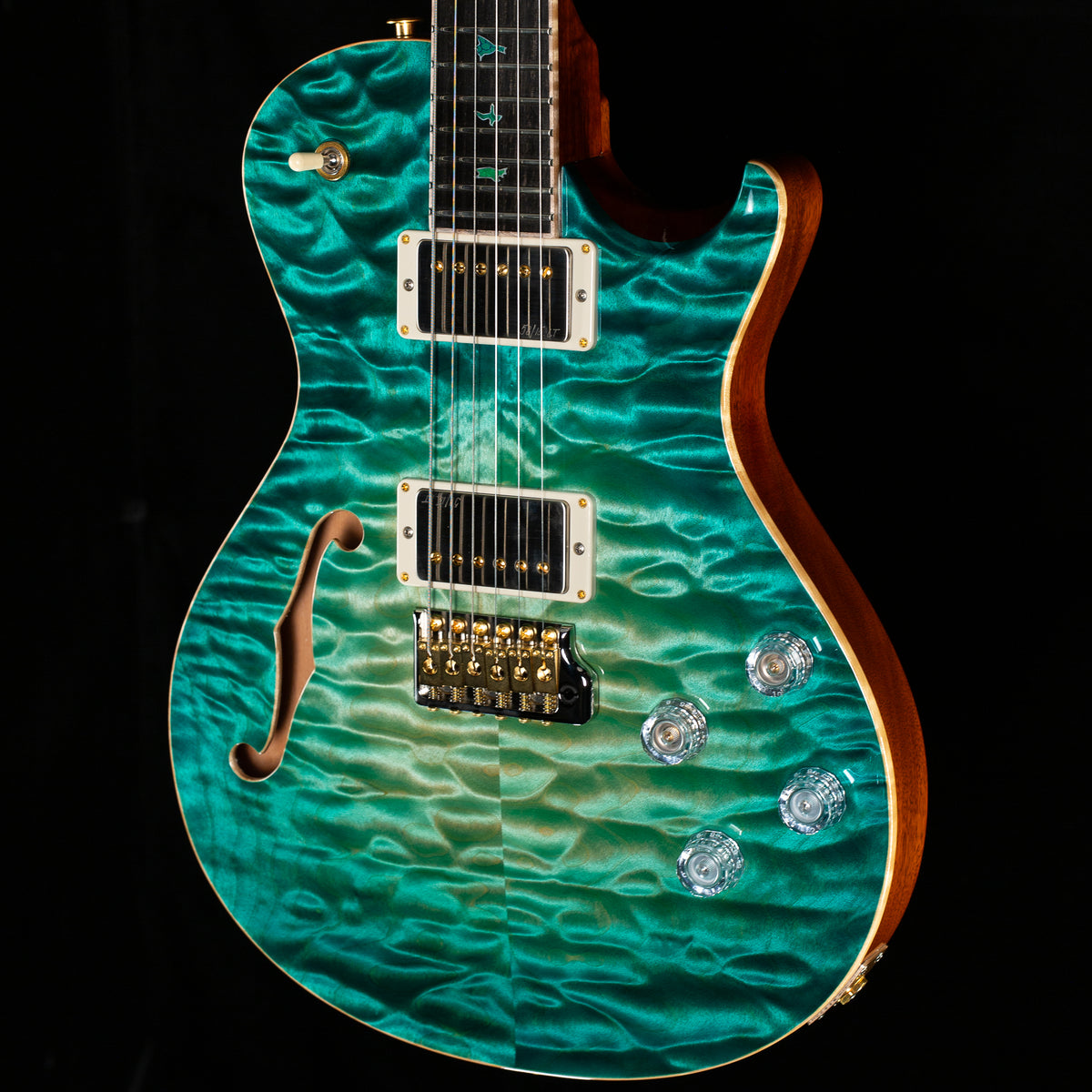 PRS Private Stock 11094 McCarty 594 Singlecut Semi-Hollow Bahamian Blue Burst (413)
