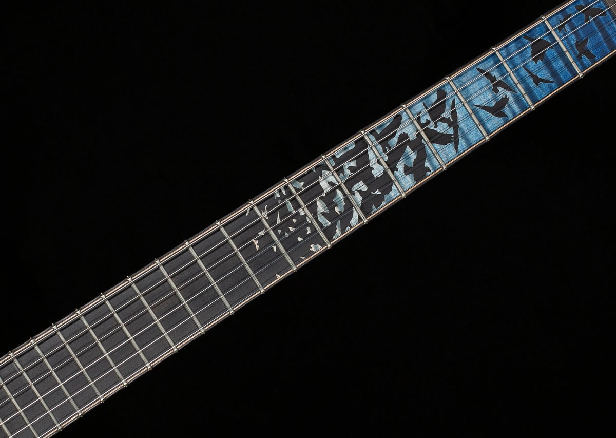 PRS Private Stock 11088 Custom 24-08 Birds of Flight Whale Blue Fade (419)