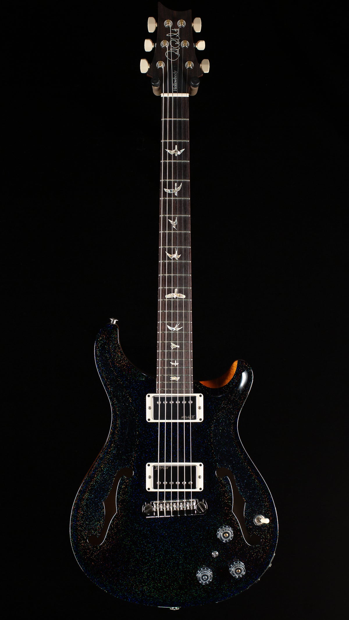 PRS Hollowbody II Piezo Black Rainbow Holoflake (671)