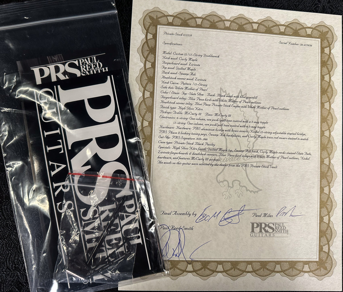 PRS Private Stock 12258 Custom 22 6/12 Doubleneck Slate Glow (636)