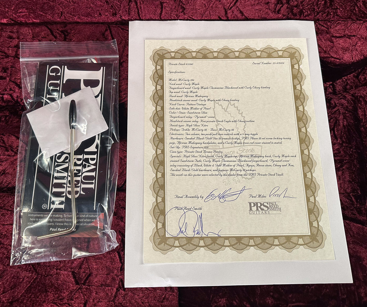 PRS Private Stock 12265 McCarty 594 Pyramid Sandstorm Glow (424)