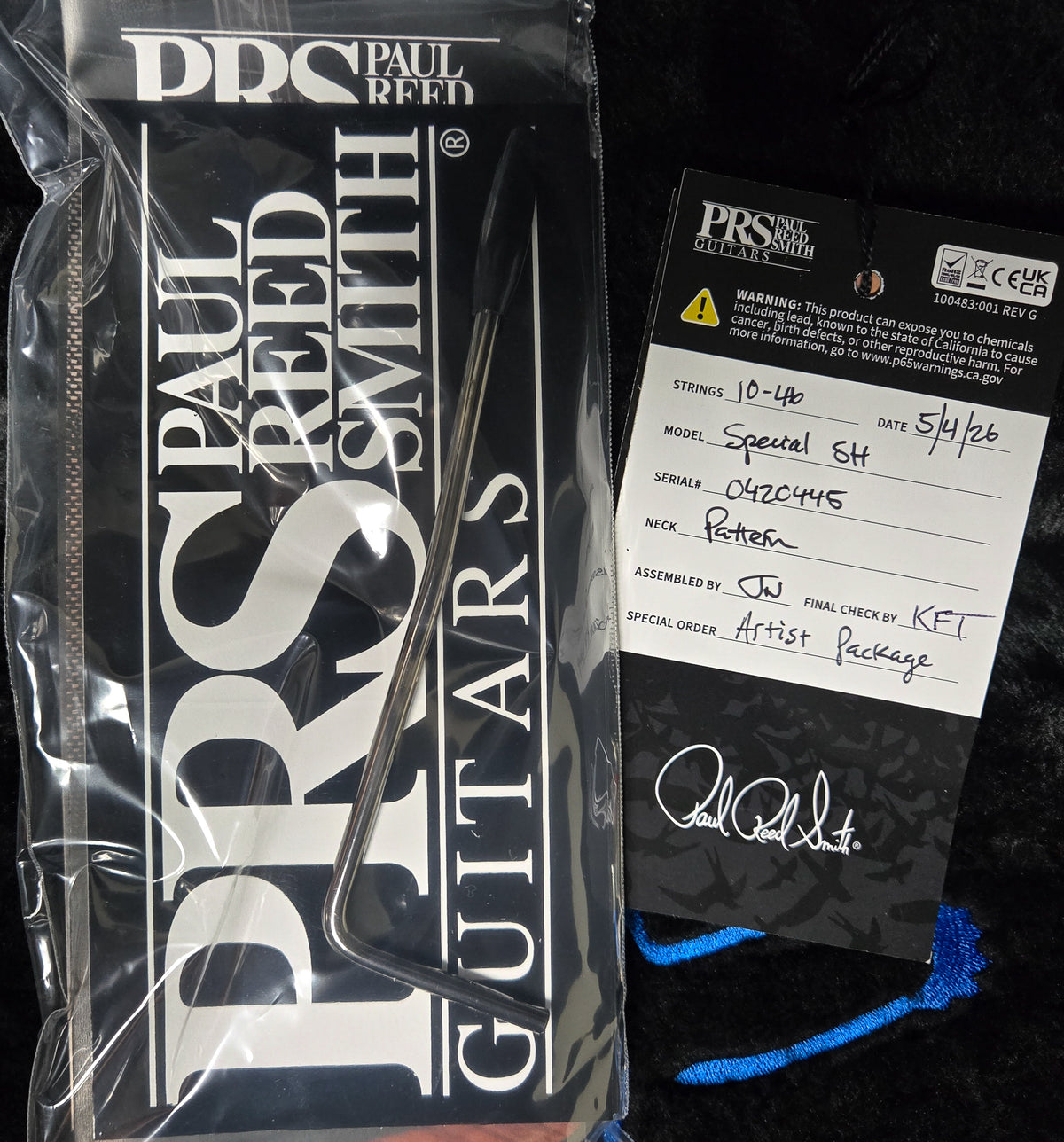 PRS Special Semi-hollow Artist Top Black Limba Faded Blue Charcoal Burst (445)