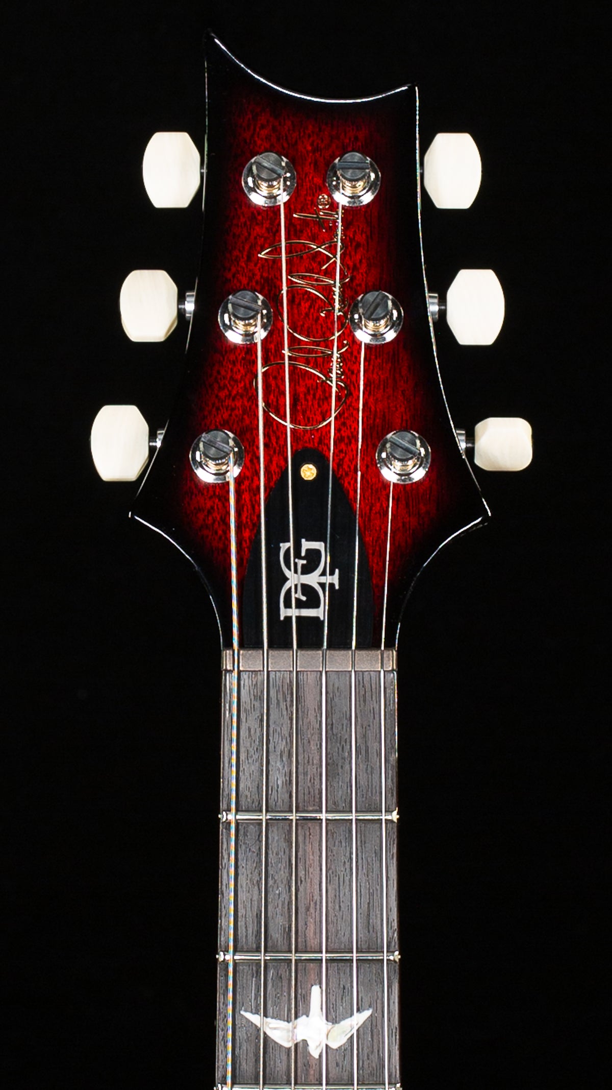 PRS DGT Semi-Hollow Custom Color Blood Orange/Smokeburst Back 10 top (346)