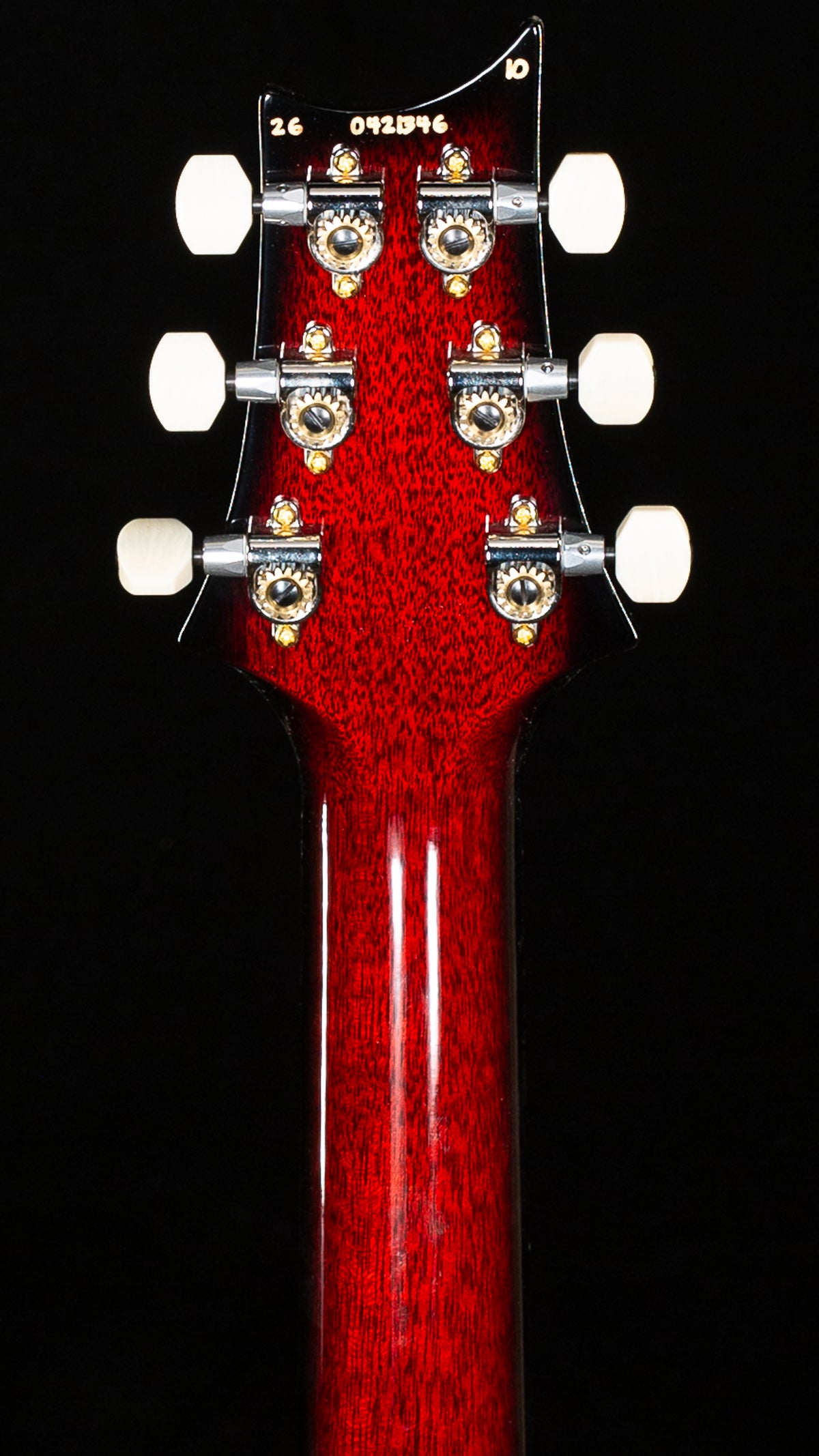 PRS DGT Semi-Hollow Custom Color Blood Orange/Smokeburst Back 10 top (346)