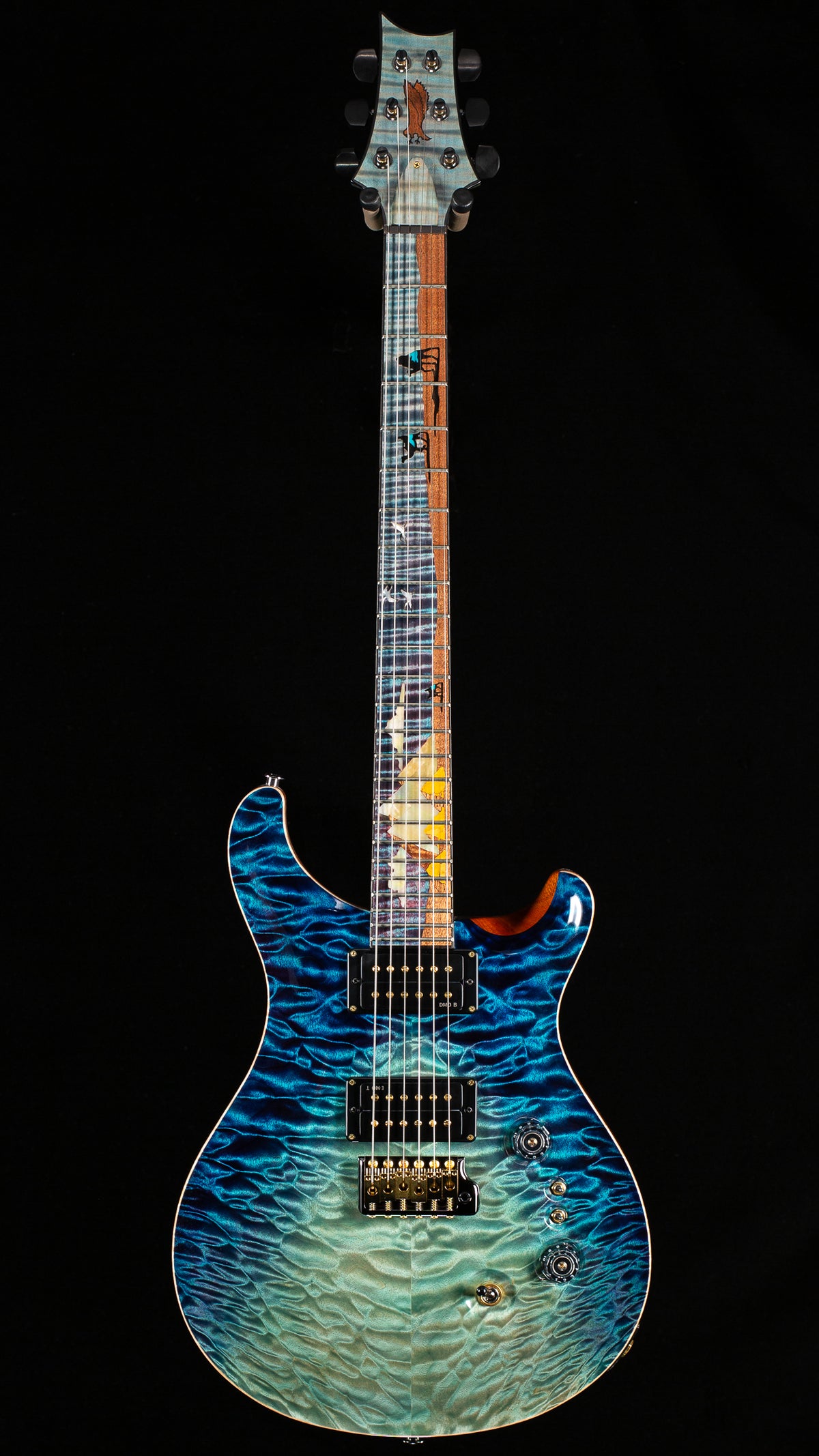 PRS Private Stock 12266 Custom 24 Aqua Violet Dragon's Breath Pyramid Inlay (659)