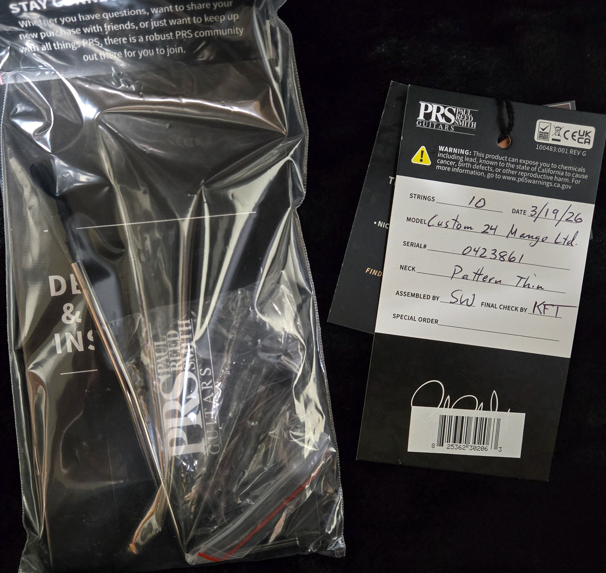 PRS Custom 24 Blood Orange Mango/Ziricote (861)