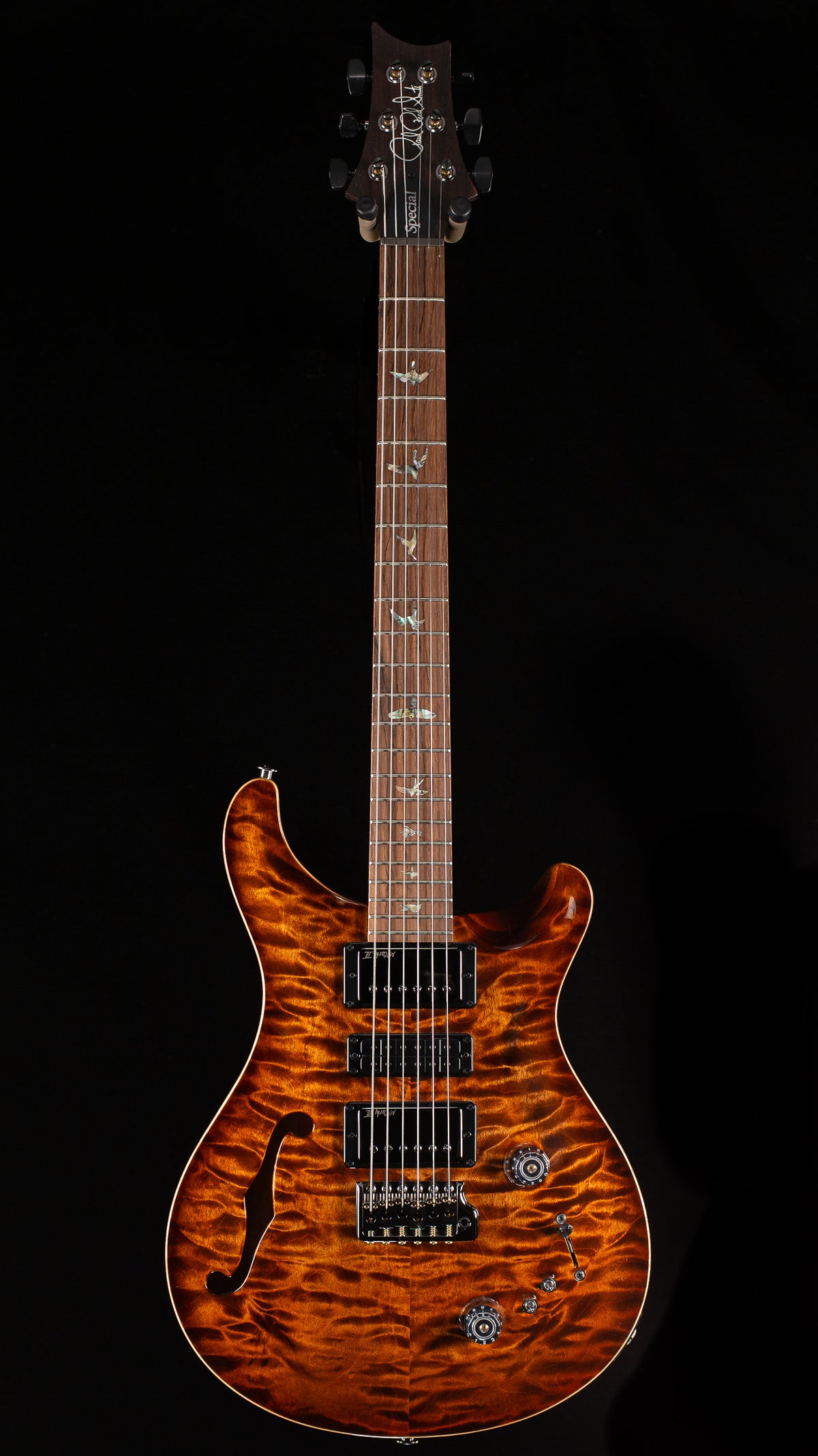 PRS Wood Library Willcutt Exclusive Special Semi-Hollow Brazilian Quilt 10 Top Copperhead Burst (745)
