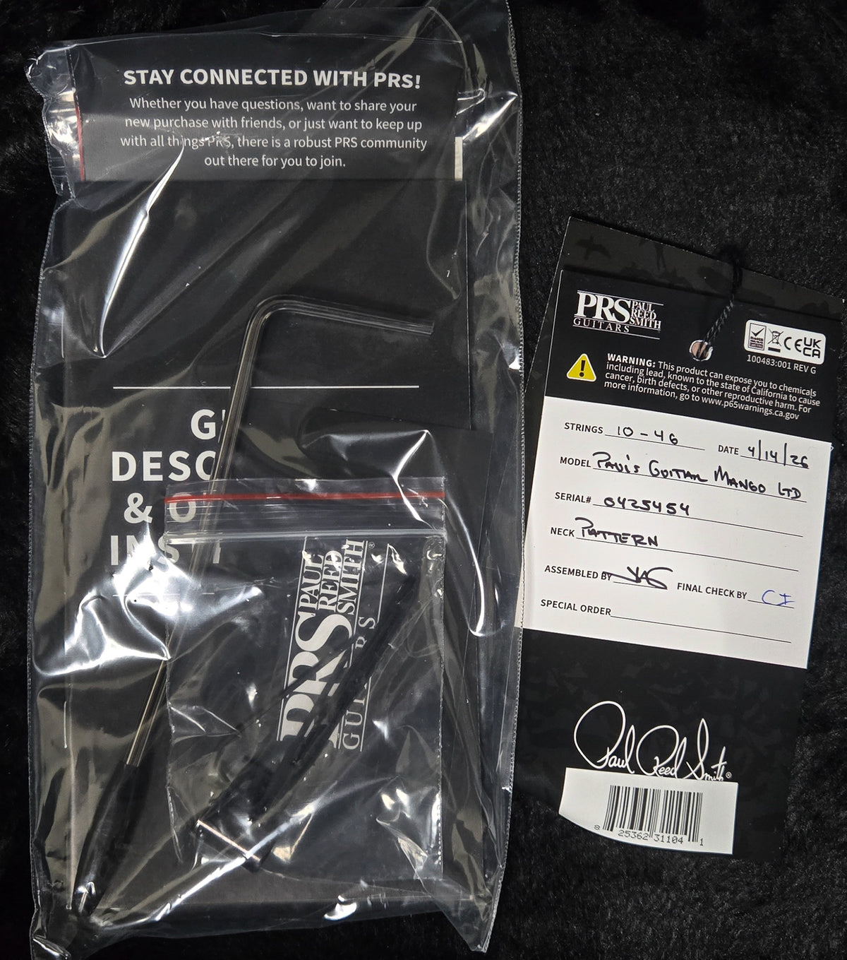 PRS Limited Edition Paul's Guitar Mango Top Charcoal (454)