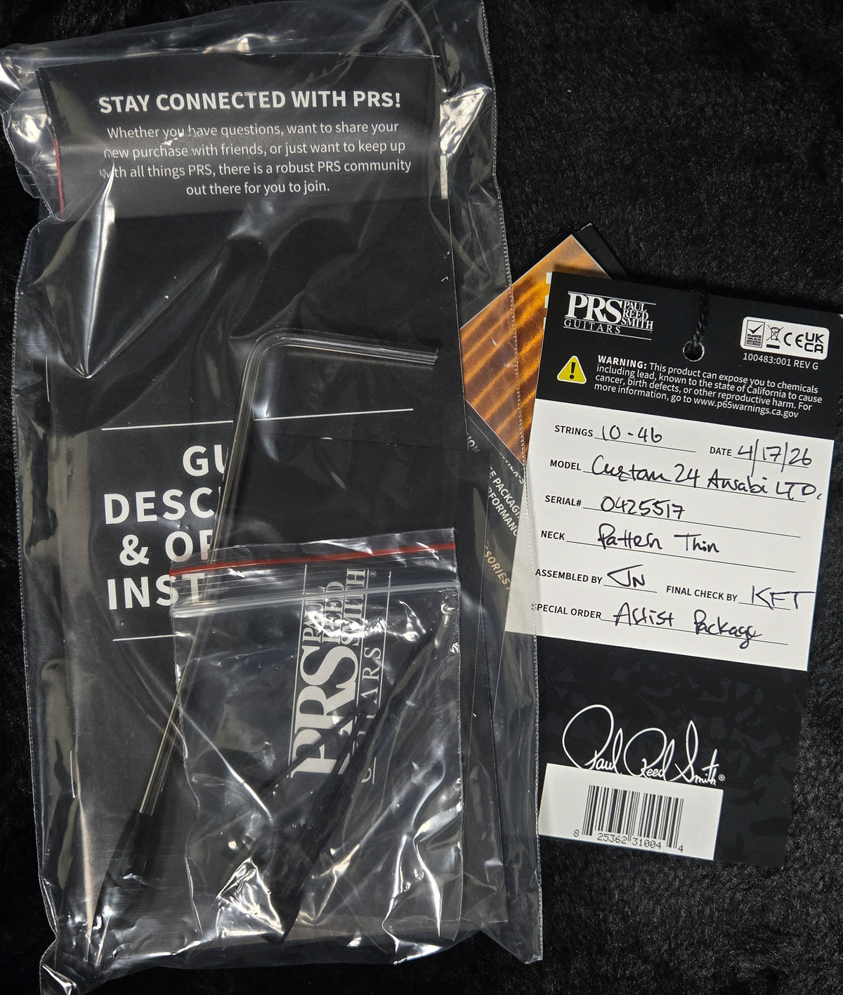PRS Limited Custom 24 Private Stock Color Faded Indigo Artist Top (517)