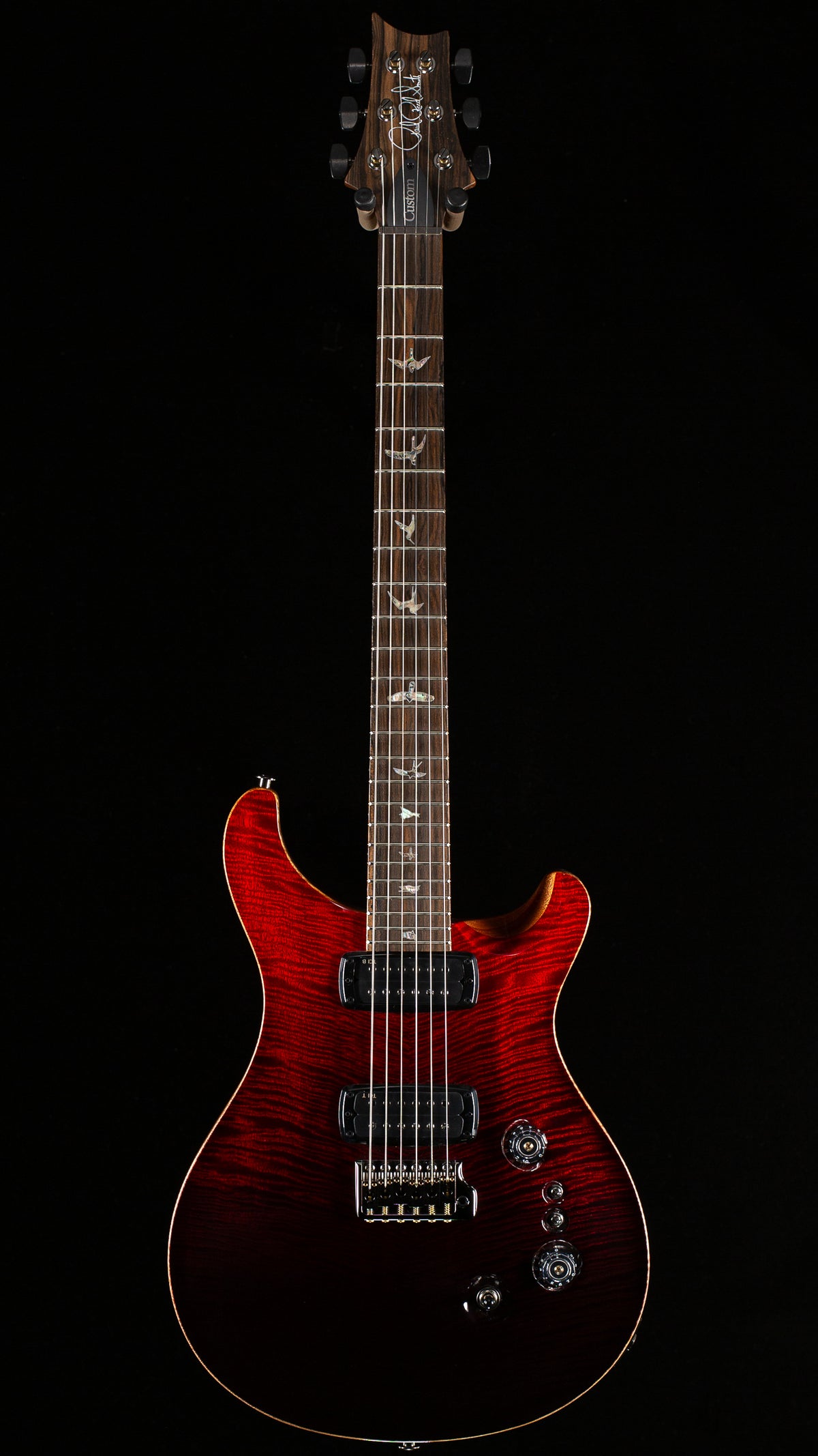 PRS Limited Edition Custom 24-08 Fire Red/Gray Black Fade Mango/Ziricote (693)