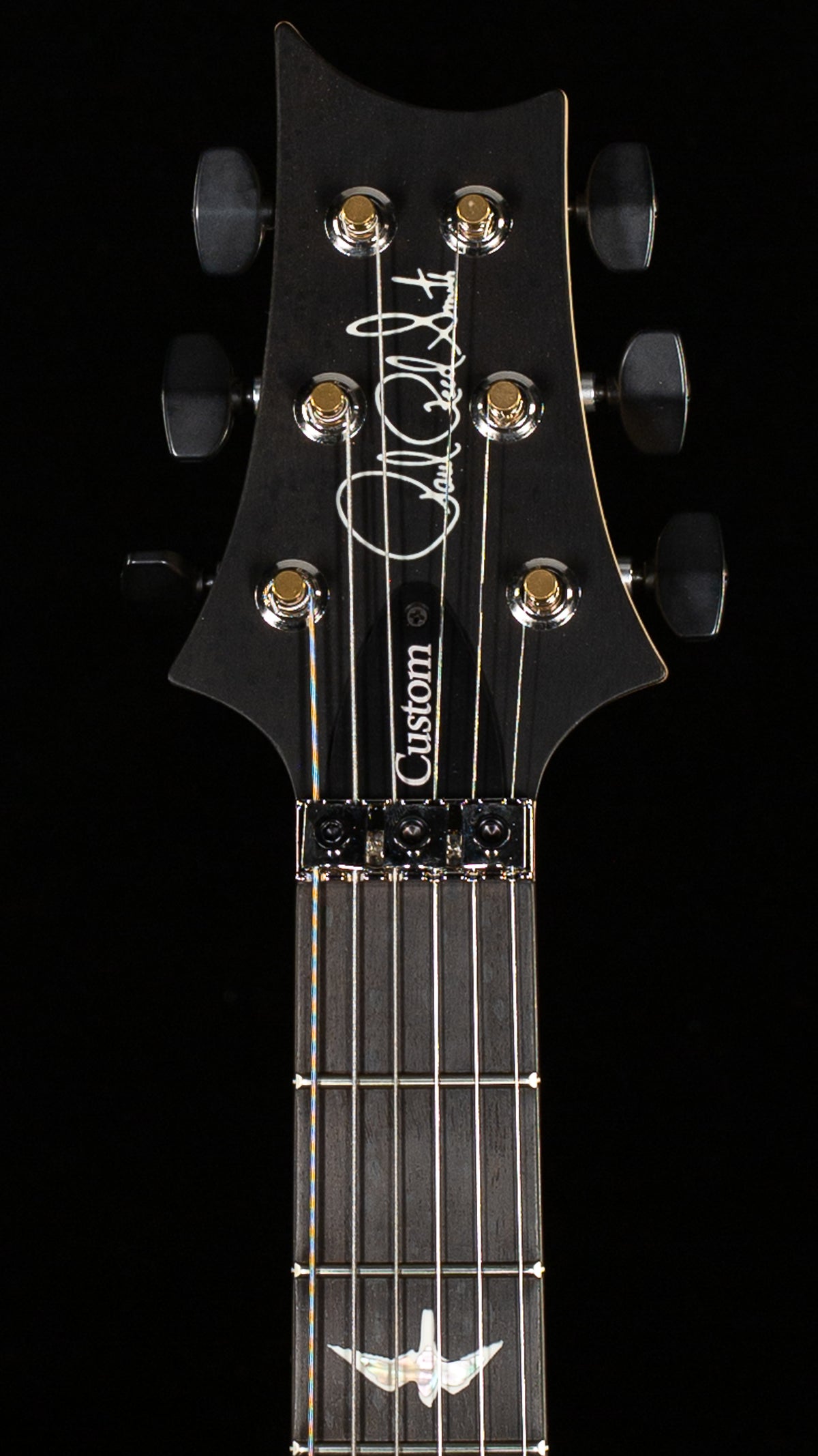 PRS Custom 24 Floyd Black Rainbow Holoflake Top & Binding (800)