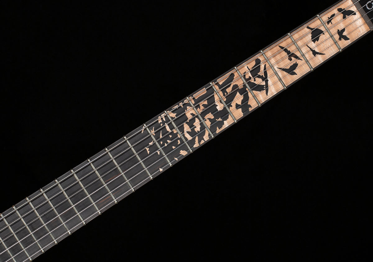 PRS Limited Edition Custom 24 "Birds of a Feather" Charcoal Microburst Artist top (880)