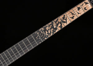 PRS Limited Edition Custom 24 "Birds of a Feather" Charcoal Microburst Artist top (880)